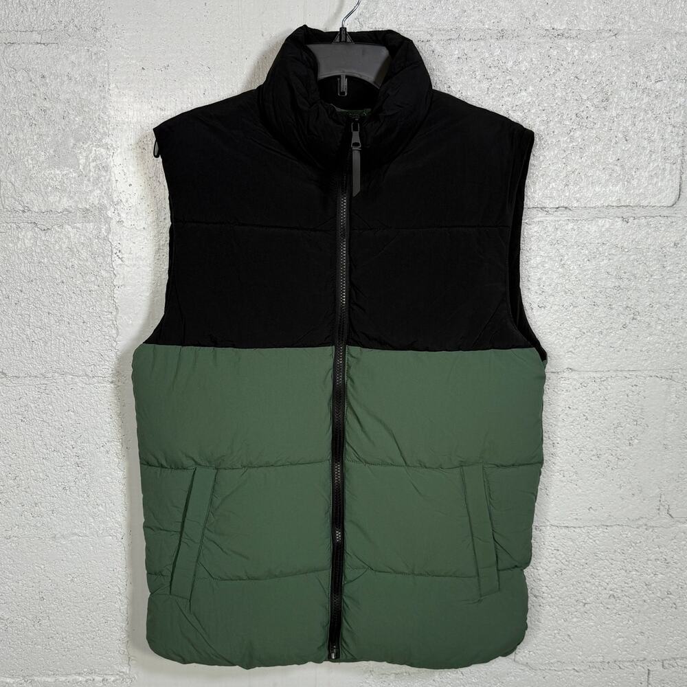 Cotton on Men's Mother Puffer colorblock Vest - Green Panel XS $60